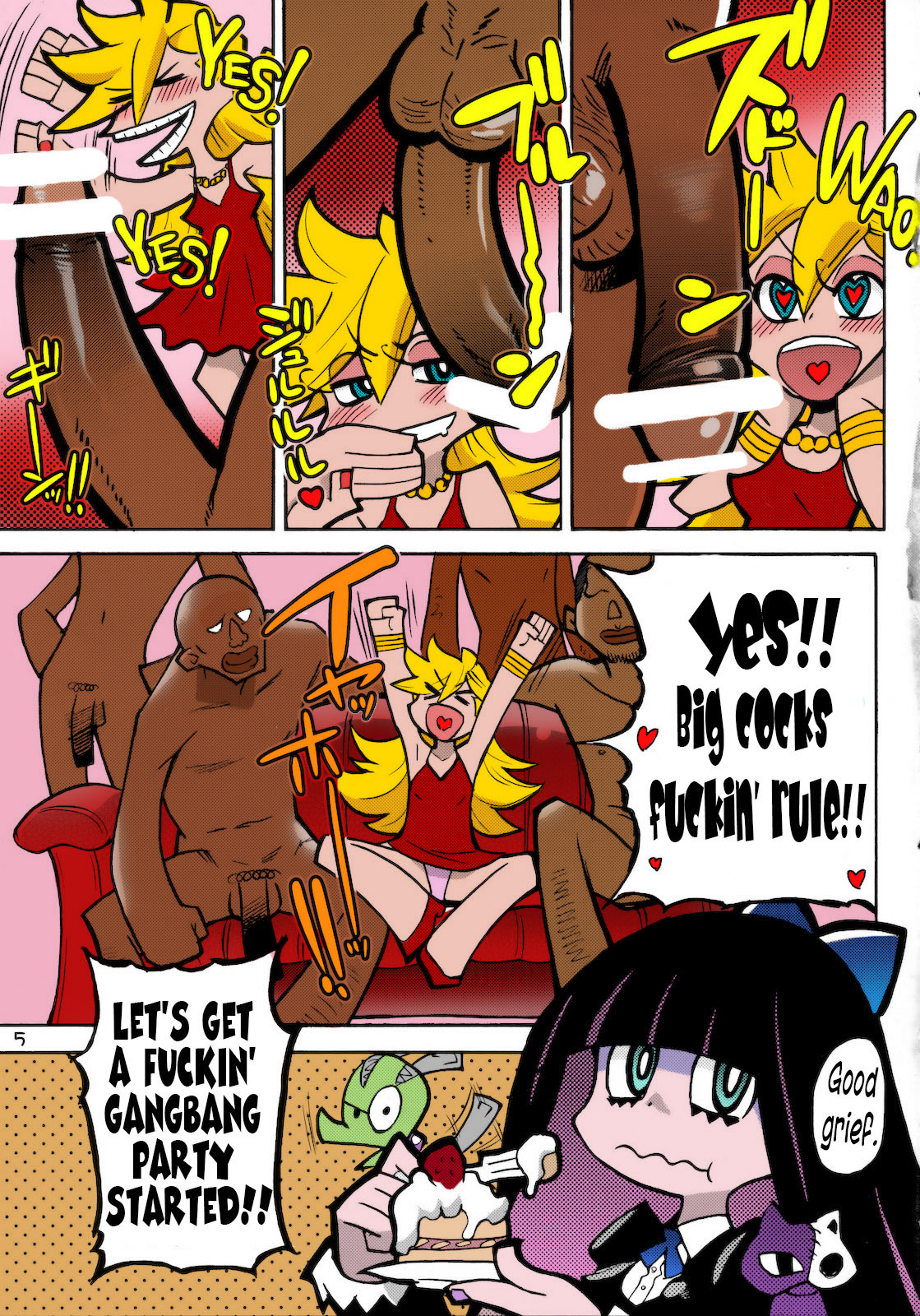 C79) [Okina Keikaku (Shiwasu no Okina)] PANTY (Panty & Stocking with  Garterbelt) (Inglés) (Color) - (C79) [Okina Keikaku (Shiwasu no Okina)]  PANTY (Panty & Stocking with Garterbelt) (Inglés) (De color) - Leer