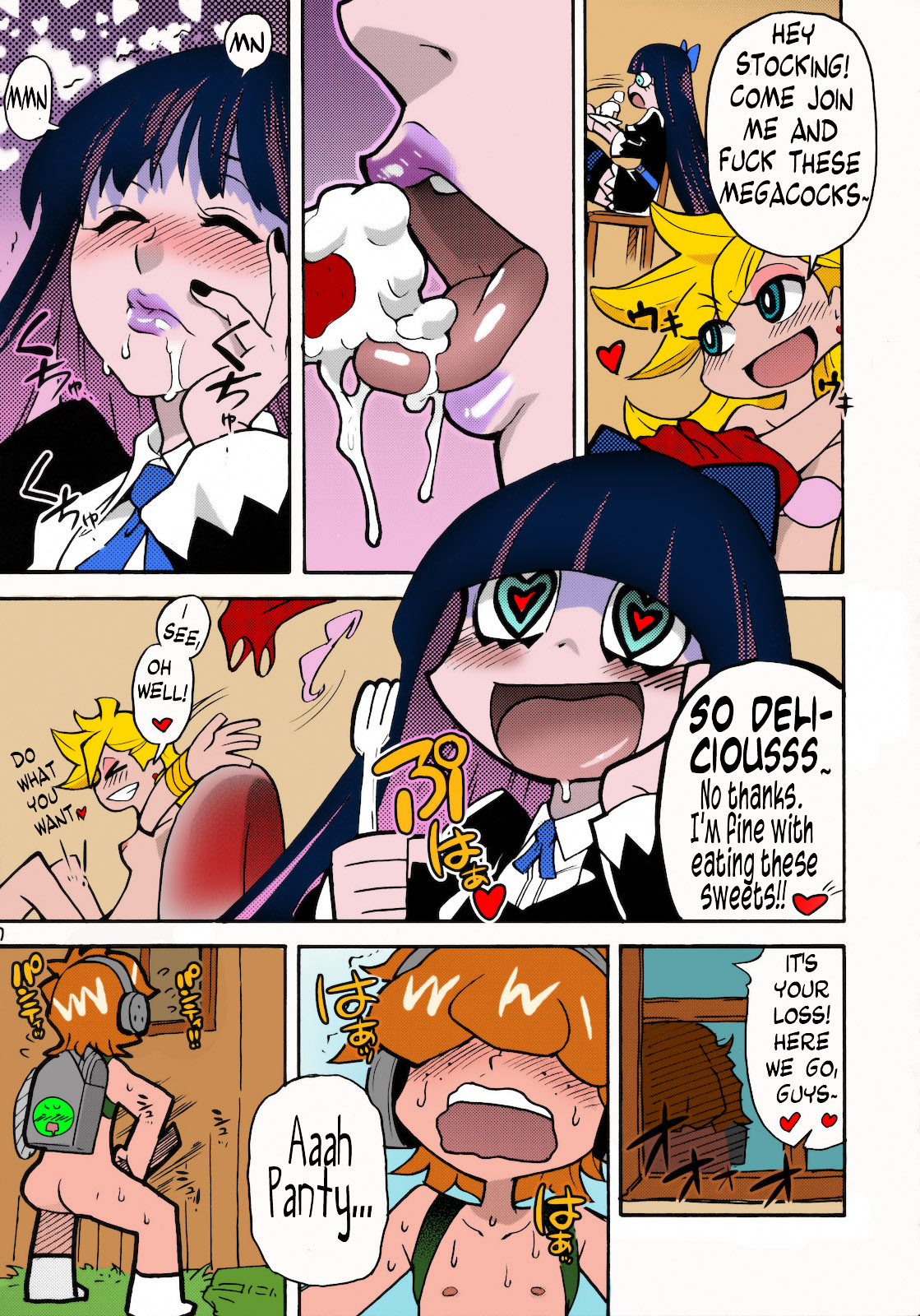 C79) [Okina Keikaku (Shiwasu no Okina)] PANTY (Panty & Stocking with  Garterbelt) (Inglés) (Color) - (C79) [Okina Keikaku (Shiwasu no Okina)]  PANTY (Panty & Stocking with Garterbelt) (Inglés) (De color) - Leer